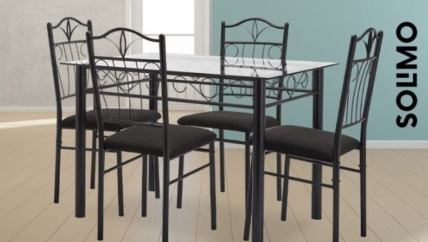 Solimo Dorado Glass Dining Set