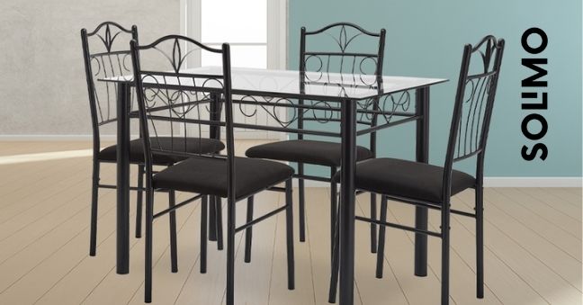 Solimo Dorado Glass Dining Set