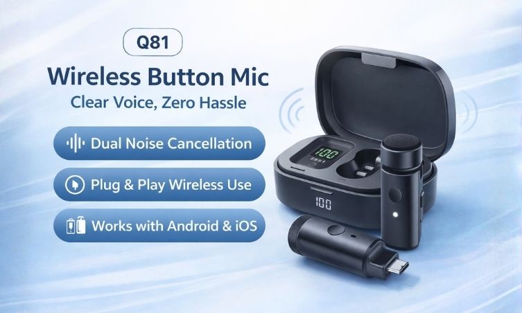 q81 wireless button mic